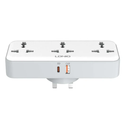 شريط طاقة LDNIO SC3317 محمول 3 منافذ تيار متردد 2 منفذ USB شحن سريع 30 واط - إل دي إن آي أو - Image 5