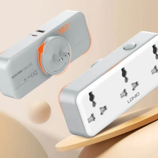 شريط طاقة LDNIO SC3317 محمول 3 منافذ تيار متردد 2 منفذ USB شحن سريع 30 واط - إل دي إن آي أو - Image 6