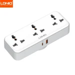 شريط طاقة LDNIO SC3317 محمول 3 منافذ تيار متردد 2 منفذ USB شحن سريع 30 واط - إل دي إن آي أو