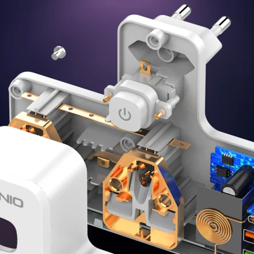 شريط طاقة LDNIO SC2311 بقوة 2500 واط مع منفذي تيار متردد، 2 يو اس بي، يو اس بي سي، وضوء ليلي أبيض - إل دي إن آي أو - Image 3