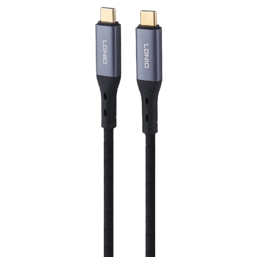 كابل شحن سريع LDNIO TC-11c USB-C إلى USB-C بقوة 240 واط، بطول 1 متر، أسود - إل دي إن آي أو - Image 2