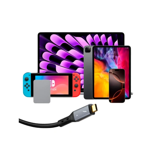 كابل شحن سريع LDNIO TC-11c USB-C إلى USB-C بقوة 240 واط، بطول 1 متر، أسود - إل دي إن آي أو - Image 3