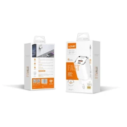 Ldnio A2317C 30W USB-A and USB-C Charger with Lightning Cable 1M White