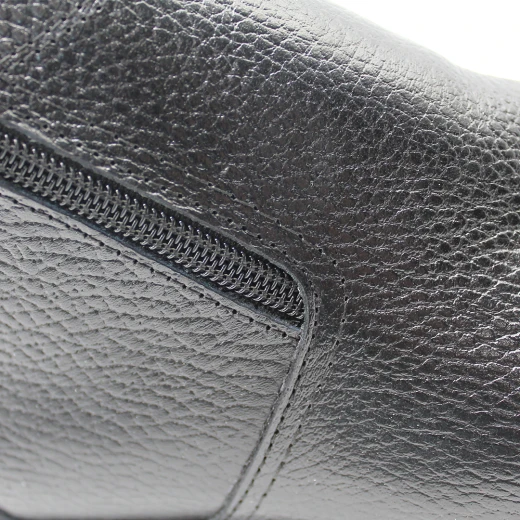 Men's Black Pebbled Leather Ankle Boots with Side Zipper – Smart Casual/Dress Winter Shoes – Premium Comfort and Style for Business & Daily Wear 42 - Shooz - Image 3