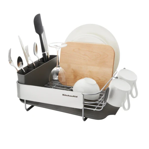 رف تجفيف الأطباق من كيتشن ايد، ستانلس ستيل مضغوط، 41 × 32 سم - كيتشن إيد - Image 3