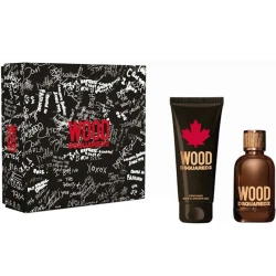 Dsquared2 Wood Eau De Toilette Gift Set For Men, 100ml EDT and 150ml Shower Gel