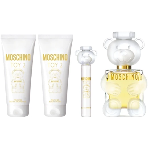 Moschino Toy 2 Eau de Parfum Set for Women 100ml, 10ml, Body Lotion, Shower Gel Moschino Toy 2 Eau de Parfum Set for Women 100ml, 10ml, Body Lotion, Shower Gel