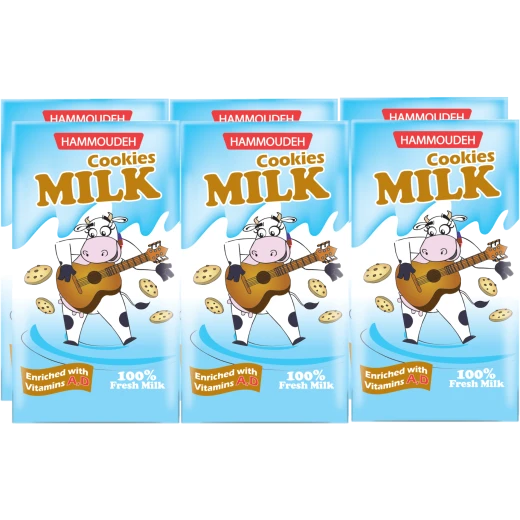 Hammoudeh Cookies Milk 125ml Pack of 6, Delicious and Nutritious Snack for Kids and Adults Hammoudeh Cookies Milk 125ml Pack of 6, Delicious and Nutritious Snack for Kids and Adults