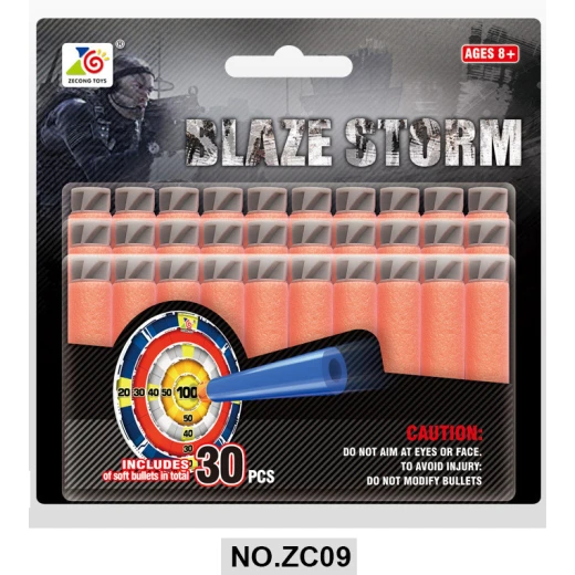 Blaze Storm Soft Bullet Refill Pack 30 Pieces ZC11 Toy Gun Accessories