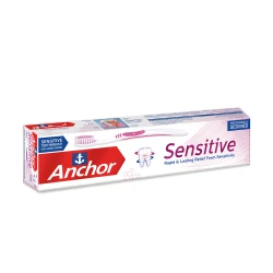Anchor Sensitive Toothpaste with Free Toothbrush 100g, Rapid Relief for Sensitive Teeth