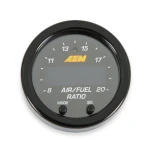 طقم مقياس نسبة الهواء/الوقود AEM X-Series Wideband UEGO، إطار أسود، واجهة سوداء، 2 1/16 بوصة - ايه اي ام
