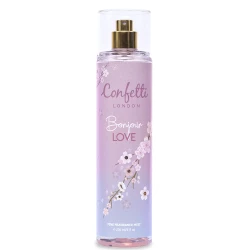 Confetti London Bonjour Love Body Mist 236ml, Fresh & Fruity Jasmine, Neroli, Rose, Pear & Vanilla Fragrance for a Sweet, Inviting Aroma