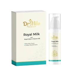 Dr. Hilo Royal Milk Facial Cream 100ml, Strengthens skin barrier, deeply hydrates, reduces fine lines, brightens complexion, minimizes pores, gently removes waterproof makeup.
