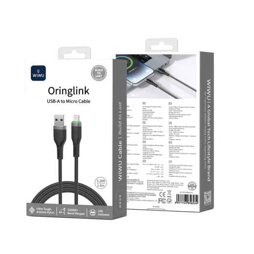 كابل مضفر من النايلون من سلسلة وي وو Wi-C066 Oring Link (12 واط) كابل مضفر من النايلون من سلسلة وي وو Wi-C066 Oring Link (12 واط)