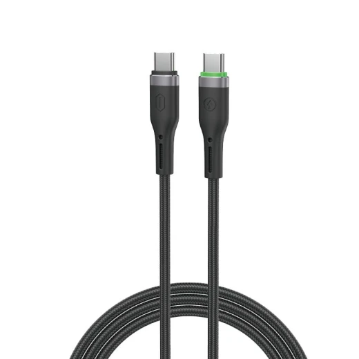 كابل وي وو C069 Oringlink USB-A إلى USB-C مصنوع من سبائك الألومنيوم ومُغطى بالنايلون المضفر، بطول 1 متر، أسود - وي وُو - Image 2