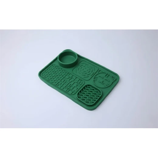 Wimow Pet Food Bowl Mat | Waterproof & Non-Slip Silicone | Keeps Floors Clean, Green Wimow Pet Food Bowl Mat | Waterproof & Non-Slip Silicone | Keeps Floors Clean, Green