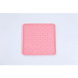 Pet Food Bowl Mat | Waterproof & Non-Slip Silicone | Keeps Floors Clean, Pink