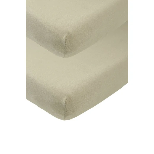 Meyco Jersey Fitted Sheets 2 Pack Breathable Cotton Crib Sheets 60x120cm - Meyco - Image 2