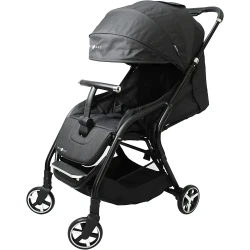 Cozy N Safe i-Metro Stroller Black, Lightweight, Compact, Birth to 22kg, UPF 50+ Sun Canopy