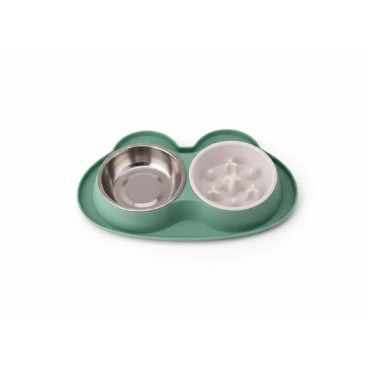 Elevated and Tilted Cat Food Bowl