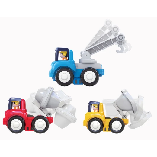 Hola 4-WD Construction Dump Truck for Kids, Durable Toy Vehicle, Easy Push-Along Design, Encourages Imaginative Play, Suitable for Ages 18+ Months - Hola - Image 4
