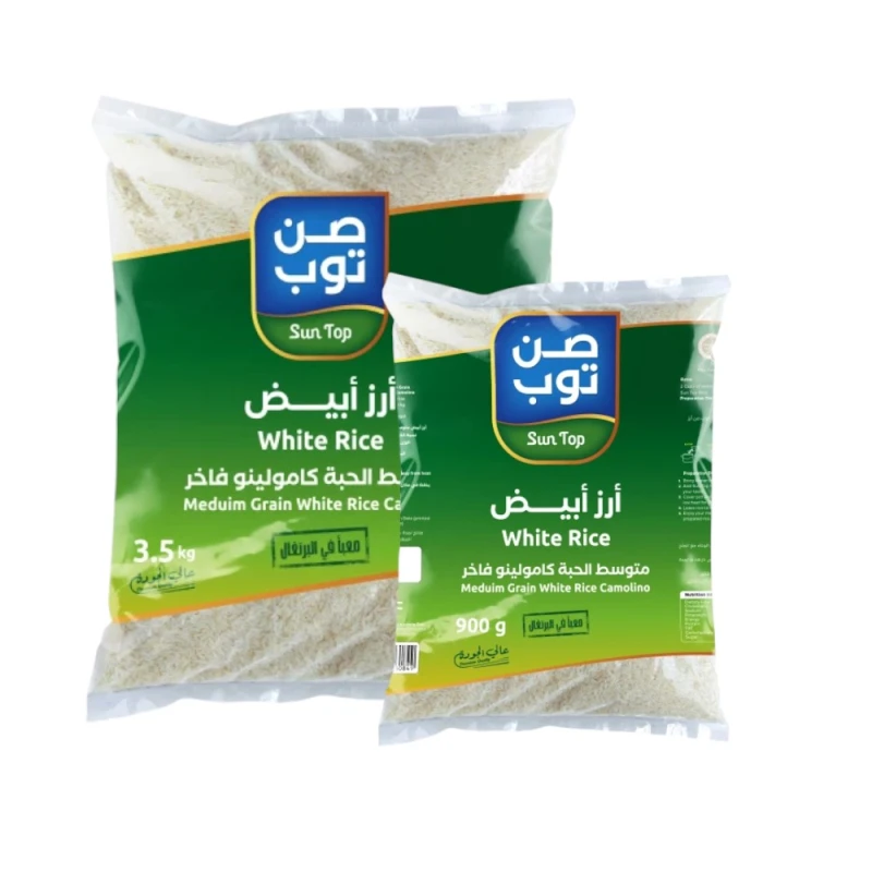 أرز صن توب متوسط الحبة 3.5 كجم + 900 غرام، جودة ممتازة، قوام منفوش للوجبات اليومية - صن توب