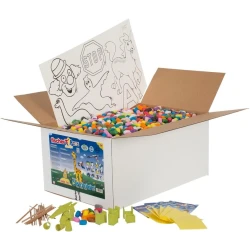 FischerTiP Box XL Craft Kit for Kids, 6000 Colorful TiPs, Ages 3+