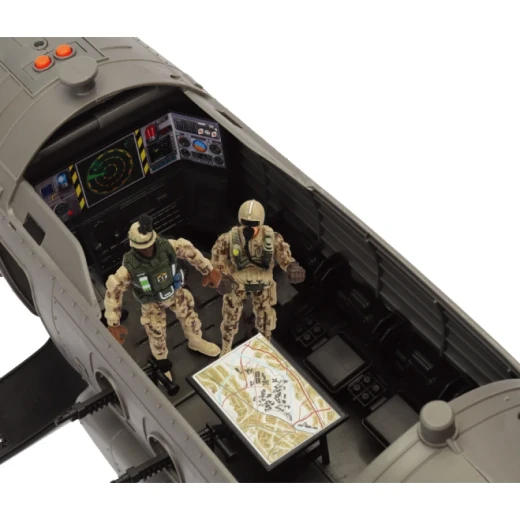 طقم لعب طائرة الشحن هيركوليز من تشاب ماي مع شخصيات الحركة والأضواء والأصوات - شابي مي - Image 4