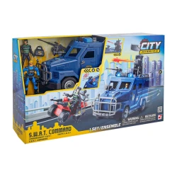 Chap Mei S.W.A.T. Command Playset Light and Sound Effects Police Truck and ATV Toy