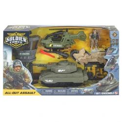Chap Mei Soldier Force All-Out Assault Military Vehicle Playset, Action Figure Toys