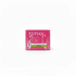 Flufsan Lady Incontinence Pads, Super (SUP),10 Pieces, Hypoallergenic, Maximum Protection & Comfort, With Adhesive Strips