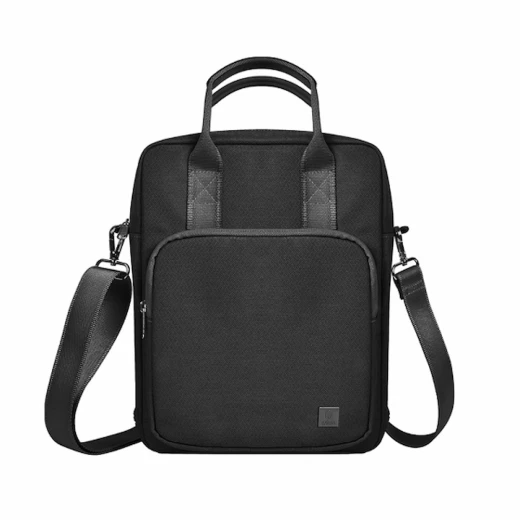 WiWU Alpha Vertical Laptop Bag for 11-Inch, Black, Water-Resistant with Multi-Pocket Front Compartment, Extra Zipper Storage & Silicone Corner Protection - Wiwu - Image 3