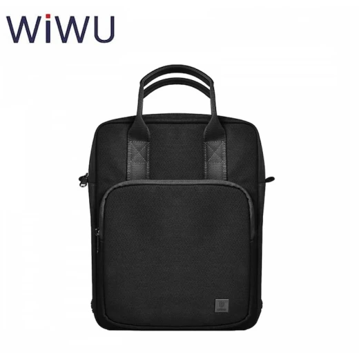 WiWU Alpha Vertical Laptop Bag for 11-Inch, Black, Water-Resistant with Multi-Pocket Front Compartment, Extra Zipper Storage & Silicone Corner Protection WiWU Alpha Vertical Laptop Bag for 11-Inch, Black, Water-Resistant with Multi-Pocket Front Compartment, Extra Zipper Storage & Silicone Corner Protection