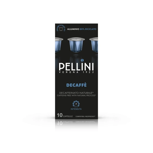 Pellini Decaffeinato Coffee Capsules 10 Count Pack, Rich Flavor, Compatible with Nespresso Machines