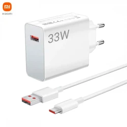 Xiaomi 33W Charging Combo Type A Fast Charger with 3A Cable for Smartphones