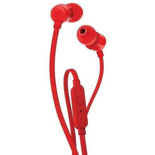 سماعات أذن جي بي إل TUNE T110 مع صوت بيور بيس، قابس 3.5 ملم، أحمر سماعات أذن جي بي إل TUNE T110 مع صوت بيور بيس، قابس 3.5 ملم، أحمر