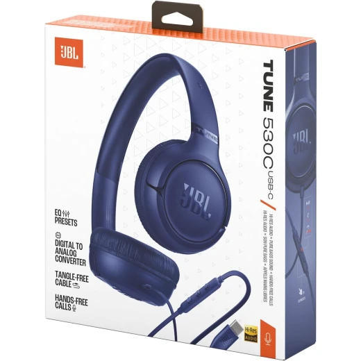 سماعات أذن JBL Tune 530C على الأذن، سلكية USB-C، صوت بيور باس - Image 2