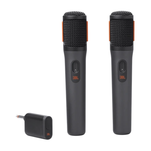 مجموعة ميكروفون لاسلكي JBL PartyBox، صوت واضح، قابل لإعادة الشحن، أسود مجموعة ميكروفون لاسلكي JBL PartyBox، صوت واضح، قابل لإعادة الشحن، أسود