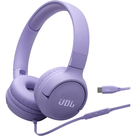 سماعات أذن JBL Tune 520C سلكية بمنفذ USB-C صوت عالي الدقة