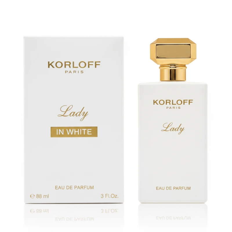 Korloff Lady Korloff In White Eau de Parfum 88ml For Women: A Captivating Floral Fragrance with Delicate White Flower Accords, Perfect for Daytime Wear - Korloff