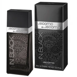 Jacomo De Jacomo In Black Eau De Toilette for Men 100ml Woody Spicy Fragrance Luxurious Scent Sophisticated Blend of Bergamot, Lavender, and Patchouli Evening Wear