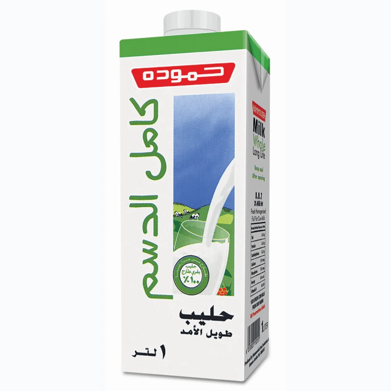 Hamoudeh Fresh Milk 1 Liter Bottle, Pure Dairy, Delicious Taste, Perfect for Drinking and Cooking, High Quality Milk, Enjoy the Freshness - Hammoudeh