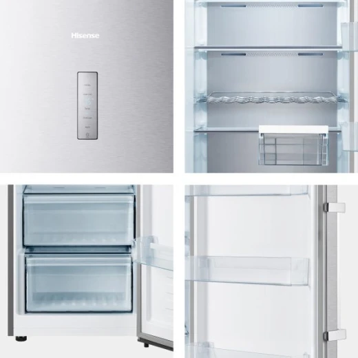 Hisense Upright Fridge 355L Silver, Energy Efficient, Adjustable Shelves - HISENSE - Image 6