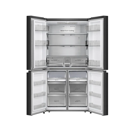 Hisense RQ5G728NAB French Door Refrigerator Black Stainless Steel Finish 583 Liter Capacity with Internal Water Dispenser and Ice Maker for Modern Kitchens - HISENSE - Image 2