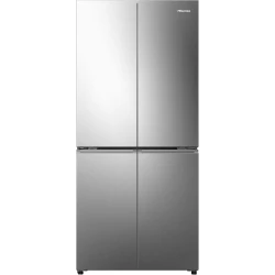 HISENSE RQ5G470SBS3- Cross Door American 457L Freezer Fridge, My Fresh Choice, Frost Free, Multi Air Flow, Dual-Tech Cooling, Bottom Cooling System, Silver Glass, 1 Year Full & 5 Years Compressor Warranty