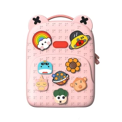 Picocici K16 Kids Fashion Backpack Pink Durable Waterproof 16 Inch Schoolbag for Girls Boys Lightweight Comfortable Design Multiple Compartments for Books and Supplies