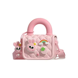 Picocici K54 Kids Handbag Small Crossbody Bag Pink Yellow Blue with Stickers