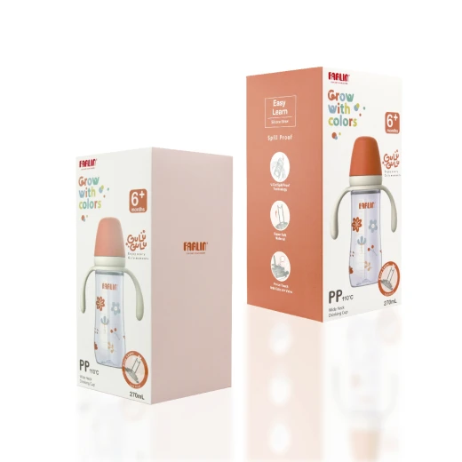 فارلين كوب شرب برقبة واسعة من سلسلة Grow With Colors سعة 270 مل، خالي من مادة BPA، كوب شرب للأطفال - فارلين - Image 2