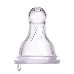 Farlin Anti Colic Silicone Nipple Standard Neck for Baby Feeding, 2 Pack