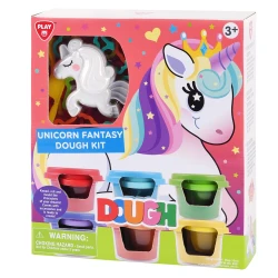 Playgo Fantasy Unicorn Clay Set, 6 Clay Pots, Creative Modeling Kit for Kids, Multi-Color